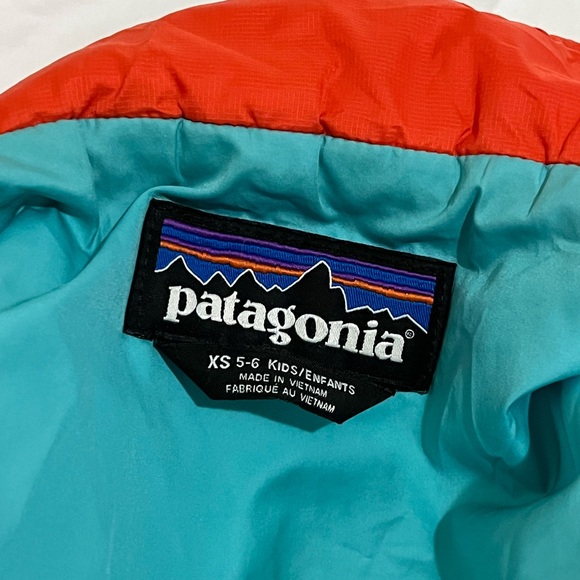 Patagonia Nano Vibrant Orange Quilted Puff Lightweight Jacket Boys Size XS 5-6 - Picture 9 of 9